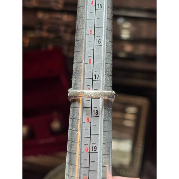 Sterling Silver & Black Onyx Inlay Ring Size 7 - Picture 2 of 9